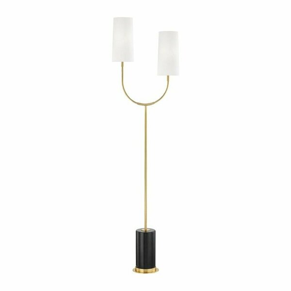 Hudson Valley 2 Light Marble Floor Lamp L1407-AGB